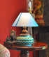 Turquoise and White Table lamp01 (Without Lampshade)